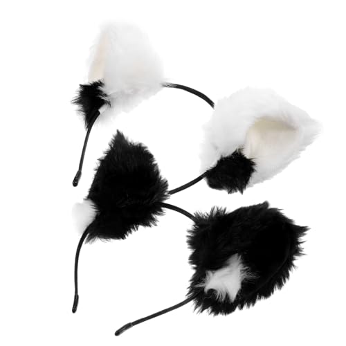 BIUDECO 2stücke Teiliges Katzenohren Haarreif Für Halloween Und Weihnachten Leichte Cosplay Zubehör Für Partys Mit Eleganter Farbkombination Und Bequemem Tragekomfort von BIUDECO