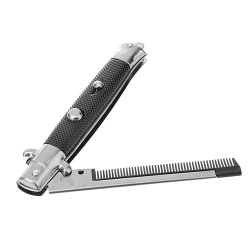 BIUDECO Klappbarer Metalldraht Federkamm mit Kunststoffgriff Tragbarer Faltkamm für Männer Kompakt und Reisefreundlich Zufälliges Design von BIUDECO