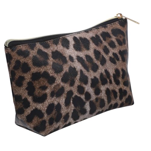 BIUDECO Leopard Kosmetiktasche mit Reißverschluss Wasserabweisend Große Kapazität Multifunktionaler Organizer für Reisen Alltag und Freizeit Kleine Make Up Tasche für Damen Stylisches von BIUDECO