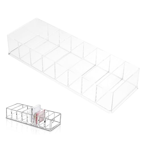 BIUDECO Cosmetic Organizer Box Lippenstift Aufbewahrungskoffer 8 Grids Makeup Tools Organizer Desktop Display Box von BIUDECO
