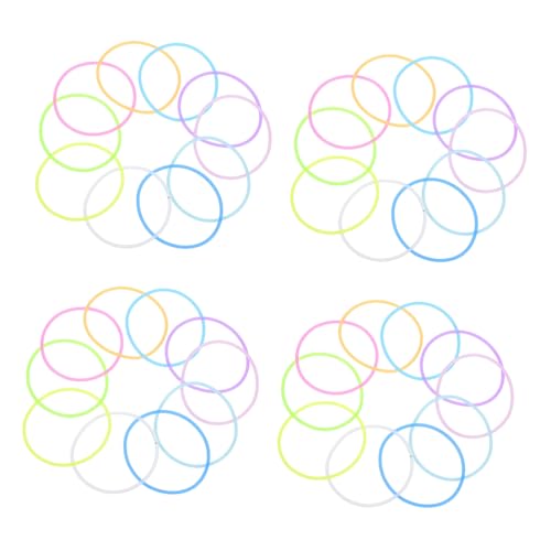 BIUDECO 100stücke Silikon-armbänder Elastische Haarbänder Für Mädchen Leuchtende Handgelenkbänder Jahre Party Zubehör Geburtstagsgeschenke Für Disco-events von BIUDECO