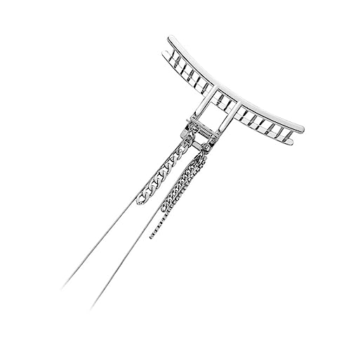 BIUDECO Metall Haarklammer Großer Haarklau mit Kette und Quaste Kreativer Damen Haarschmuck Haarspange für Haartypen Einfach zu Fixieren und Vielseitig Einsetzbar von BIUDECO
