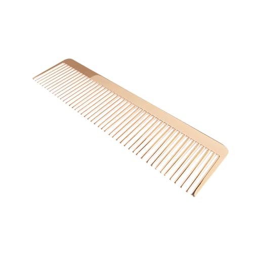 BIUDECO Metallkamm Goldfarbig Tragbar Antistatisch Feinzahn Stylingkamm mit Spitzenende für Haarstyling Herren und Damen Reise Haarkamm Schonend Ergonomisch Glatt von BIUDECO