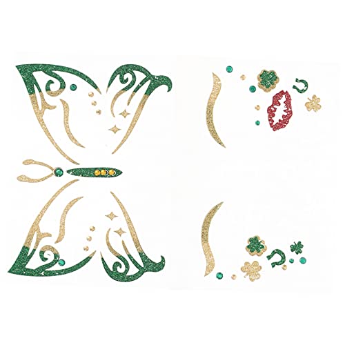 BIUDECO Patricks Day Temporäre Tattoos Glitzer-gesichtsaufkleber Party-aufkleber Für Erwachsene Jungen Und Mädchen von BIUDECO
