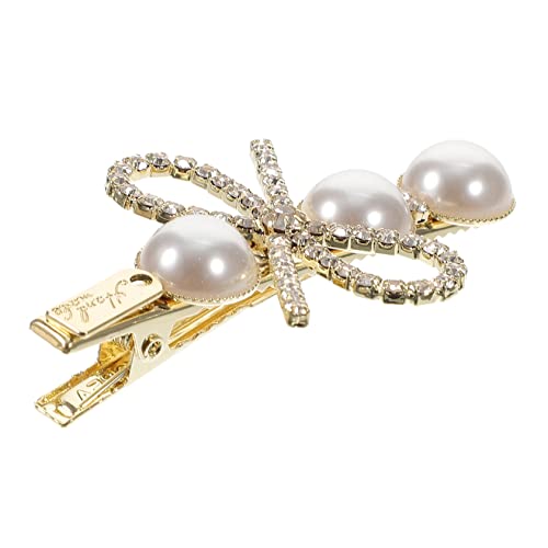 BIUDECO Perlen Haarspange Damen Haarclip mit Glänzendem Strass Haarschmuck für Alltag und Party Modisches Zubehör für Vielseitige Frisuren und Haarfarben von BIUDECO