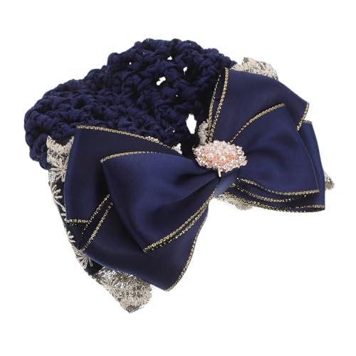 BIUDECO Professionelle Haaraccessoires Haarknotenabdeckungen Für Frauen Krankenschwester Haarnetz Krankenschwester Haarkappe Haarknotenabdeckungen Aus Netz Haarclip Bogennetz Satin- Blau von BIUDECO