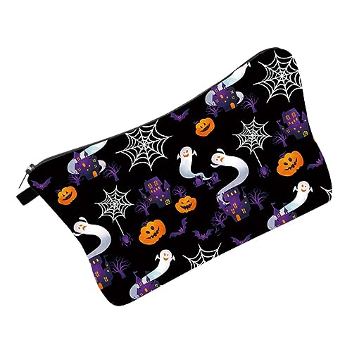 BIUDECO Makeup Bag Mit Digitalem Druck wasserdichte Kosmetiktasche Für Damen Tragbare Organizer Für Halloween Reisezubehör Für Makeup Und Toilettenartikel von BIUDECO