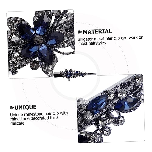 BIUDECO Rhinestone Haarklammer Metall Entenschnabel Haarclip Vintage Großer Stabiler Haarschmuck Damen Elegant Funkelnd für Party Alltag von BIUDECO