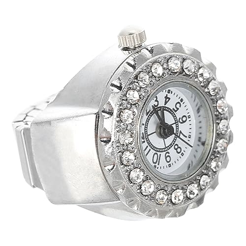 BIUDECO Ring Ringuhr Neuheitsringe Herren Diamantuhren Retro Ringe Glänzender Fingerring Fingeruhr Für Frauen Glitzernde Digitaluhren Für Männer Frauen Fingeruhr Mädchen Frau von BIUDECO