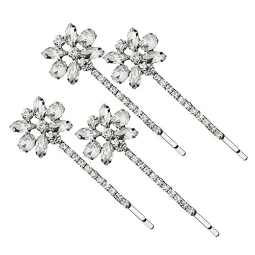 BIUDECO 2paare Strass-haarnadeln Blume Bobby Pins Für Frauen Hochzeit Geburtstag Verlobung Haarclips Kopfschmuck Für Verschiedene Frisuren von BIUDECO