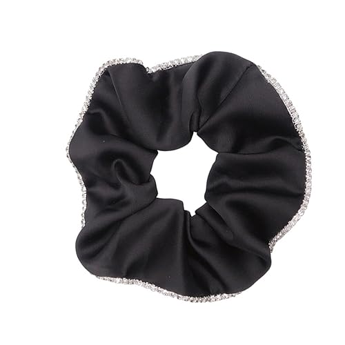 BIUDECO Schlichte Schwarze Haargummis Aus Satinierter Qualität Eleganter Haarring Für Frauen Ideales Haaraccessoire Für Stilvolle Frisuren Und Alltagslook von BIUDECO