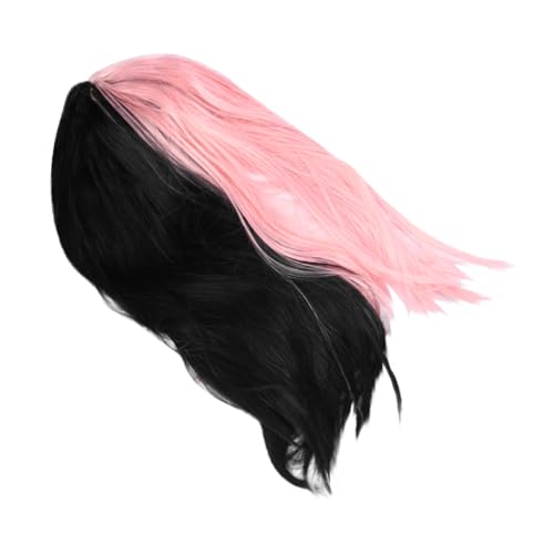 BIUDECO Schwarz Lange Synthetische Perücke Damen Hitzebeständig Cosplay Kostümperücke Modisches Haaraccessoire Für Halloween Karneval Party von BIUDECO