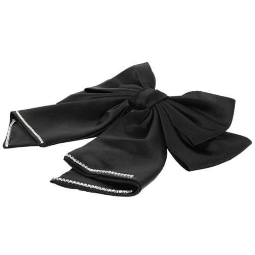 BIUDECO Schwarze Velvet Schleifen Haarspange mit Federverschluss Haarklammer für Mädchen Festlicher Brautschmuck und Haarschmuck für Hochzeit Party und Alltag von BIUDECO