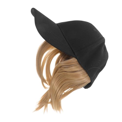 BIUDECO Short Straight Wig Baseball Cap für Damen Einteiliges Haaraccessoire aus Hitzebeständigem Fasermaterial Kopfbedeckung für Schnelle Frisur Vielseitig Kombinierbar und Ganzjährig von BIUDECO