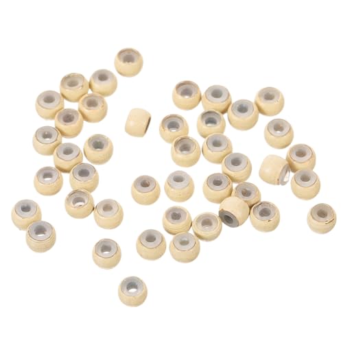 BIUDECO Silikonperlen Für Haarverlängerungen in Box Für Mädchen Zopfhaarperlen Perlen Für Haarzöpfe Dreadlock-zubehör Haarschmuck 2 5 X 1 5 Mm Weiß von BIUDECO