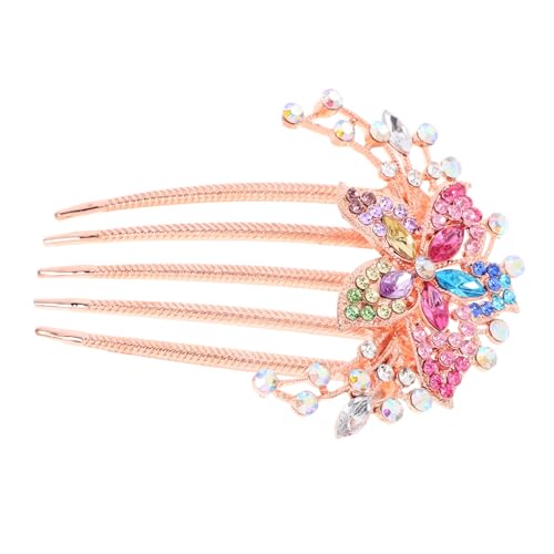 BIUDECO Braut Haarkamm Strass Blume Haarkamm Für Frauen Haar-accessoires Mädchen Dekorativer Haarkamm von BIUDECO