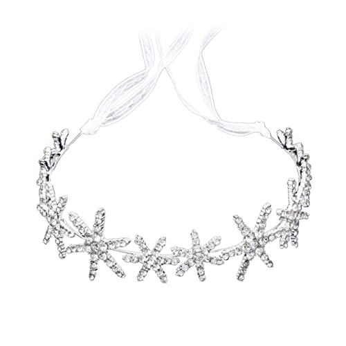 BIUDECO Sternkristall Strass-stirnbänder Bräute Haarrebe Stirnband Stern Kopfschmuck Glänzendes Stern-stirnband Sterne Stirnband Geburtstag Tiara Kopfschmuck Hochzeit Einstellen Braut von BIUDECO