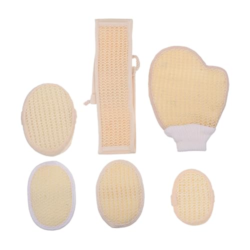BIUDECO Teiliges Badetuch Set mit Natürlichem Peeling Langlebigen Duschhandschuhen Rückenschrubber und Praktischen Badeschwämmen für Effektive Hautreinigung und Sanfte Massage von BIUDECO