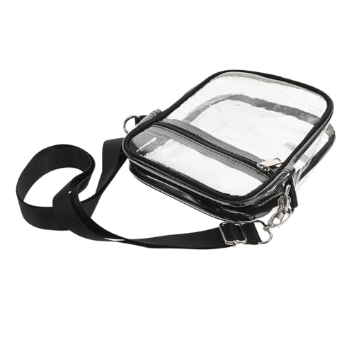 BIUDECO Transparente Crossbody Bag Damen PVC mit Reißverschluss Verstellbar Leichte Umhängetasche mit Handyfach Kleine Sport und Konzerttasche Modische Transparente Schultertasche für von BIUDECO