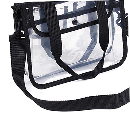 BIUDECO Transparente Schultertasche Kosmetiktasche Großem Fassungsvermögen Wasserfest Leichte Reise Eva Tasche mit Robustem Knopfverschluss für Sommer und Business Trips von BIUDECO