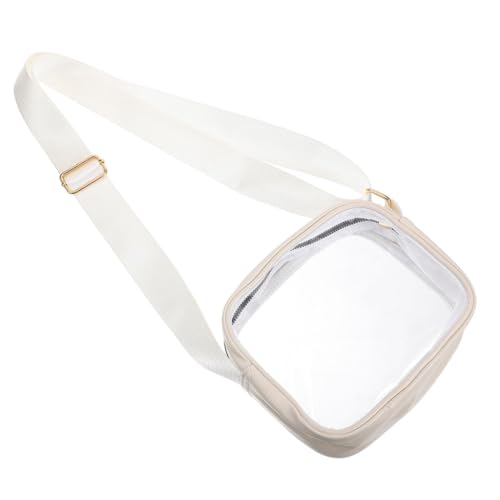 BIUDECO Transparente Schultertasche Weiß Wasserdichte Clutch Tragbare Umhängetasche für Sport und Stadion Leicht zu Reinigen für Handy Karten Schlüssel Modisches Accessoire für Damen und von BIUDECO