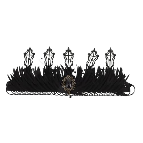 BIUDECO Vintage Gothic Tiara Barock Retro Haarschmuck Damen Diadem für Halloween Cosplay Hochzeit Party Braut Schmuck BIUDECO Vintage Gothic Tiara Barock Retro Haarschmuck Damen Diadem für Halloween Cosplay Hochzeit Party Braut Schmuck von BIUDECO