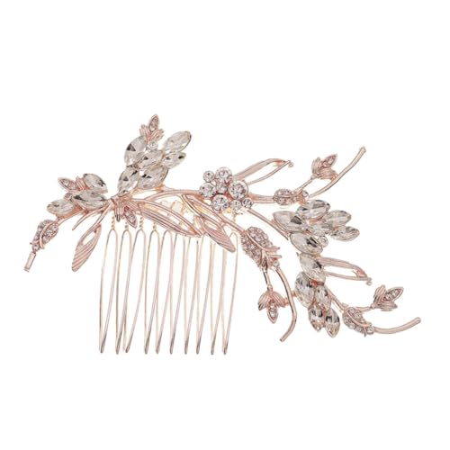 BIUDECO Vintage Haarkamm mit Funkelnden Strasssteinen Dekorativer Brautschmuck für Hochzeit und Party Eleganter Haarschmuck für Damen und Mädchen Roségoldener Haarkamm BIUDECO Vintage Haarkamm mit Funkelnden Strasssteinen Dekorativer Brautschmuck für Hochzeit und Party Eleganter Haarschmuck für Damen und Mädchen Roségoldener Haarkamm von BIUDECO