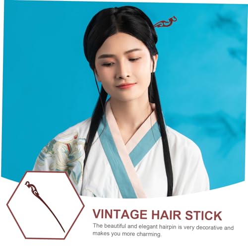 BIUDECO Vintage Holz Haarnadel Damen Eleganter Haarstab aus Holz für Dutts und Hochsteckfrisuren Leicht Robust Vielseitig Einsetzbar Chinesischer Stil für Stilvolle Haaraccessoires von BIUDECO