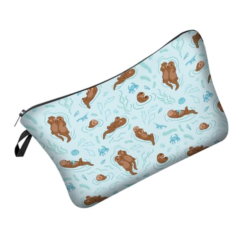 BIUDECO Wasserabweisende Kosmetiktasche mit Muster Portable Kulturtasche für Damen und Herren Geräumiger Reise Organizer Multifunktionale Make Up Tasche für Urlaub Business und Outdoor von BIUDECO