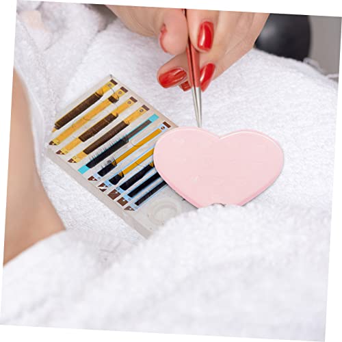 BIUDECO Wimpernkleber Halter Pad Herzförmig Wimpernverlängerung Zubehör Lash Organizer Langlebiges für Salon Eyelash Extension Grafting Werkzeug von BIUDECO