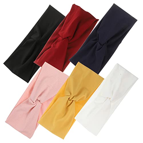 BIUDECO 6stücke Knoten Stirnbänder Für Damen Elastisch Sport Haarband Yoga Workout Haar Zubehör Breit Atmungsaktiv Leicht Tragbar BIUDECO 6stücke Knoten Stirnbänder Für Damen Elastisch Sport Haarband Yoga Workout Haar Zubehör Breit Atmungsaktiv Leicht Tragbar von BIUDECO
