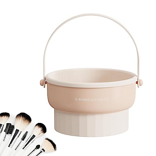 2-in-1 Make-up-Pinsel-Reinigungsmatte | Reinigungsbürstenhalter, Matte zum Trocknen von Make-up | Das Silikon-Pinsel-Reinigungspad umfasst einen Kosmetikpinsel-Organizer und ein Biudui von BIUDUI