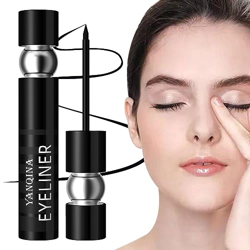 Wasserfeste Eyeliner-Flüssigkeit, Matter wasserfester flüssiger Eyeliner Schwarz, Langlebiger, schnell trocknender Eyeliner-Stift für ein natürliches, kräftiges Augen-Make-up, leicht zu Biudui von BIUDUI