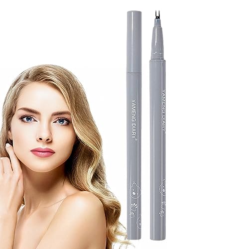 Wimpernstift mit doppelter Spitze,Double Eyelid Liner Wasserfester Eyeliner | Schnell trocknender, schweißfester, langlebiger Eyeliner für braune und schwarze Farben Biudui von BIUDUI