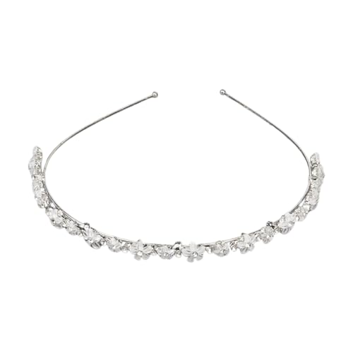 Brautstirnband Hochzeit Haarband Kunstperle Strass, Braut-Blumen-Tiara, Haarbänder für die Braut mit Strass-Kristallperlen, Braut-Stirnbänder mit Strass-B von BIVBWQU