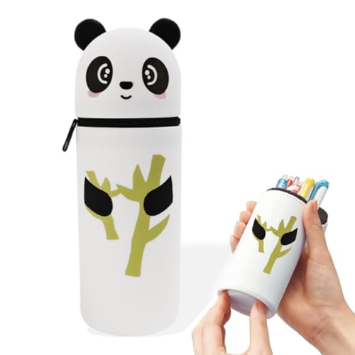 Panda Stifthalter, Federmäppchen, Mäppchen, 2-in-1 Weiche Silikontasche, Federmäppchen, Stand Up Federmäppchen von BIVBWQU