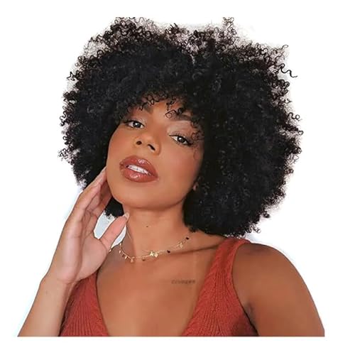 Perücke Kurze lockige Echthaar-Perücken für schwarze Frauen Newmi Afro Kinky Curly Perücke Echthaar Natürliche schwarze kurze Pixie Curl Afro-Perücke Perücke Kurze lockige Echthaar-Perücken für schwarze Frauen Newmi Afro Kinky Curly Perücke Echthaar Natürliche schwarze kurze Pixie Curl Afro-Perücke von BIVVI