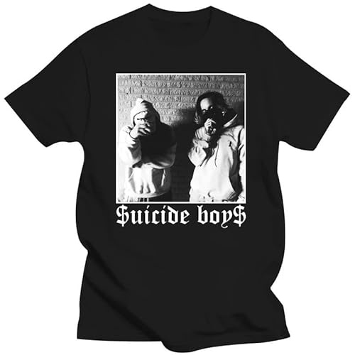 BIYAN Herren T-Shirt Schwarz L Retro Geblümt Kurzarm Crew-Ausschnitt Pull-On Baumwolle Slim Fit Erwachsene Männer von BIYAN