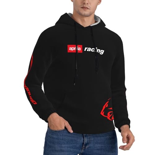 BIYEH Italienischer Motorrad-Rennsport-Herren-Pullover mit Kapuze, Sweatshirt, langärmelig, modisch, athletisch, mit Tasche,, JB-12, M von BIYEH