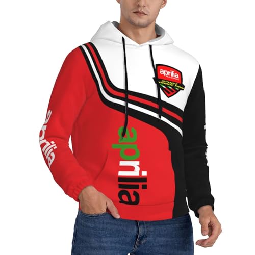 BIYEH Italienischer Motorrad-Rennsport-Herren-Pullover mit Kapuze, Sweatshirt, langärmelig, modisch, athletisch, mit Tasche,, JB-2, M von BIYEH