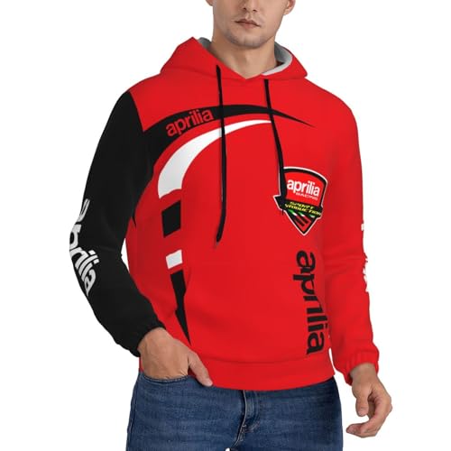 BIYEH Italienischer Motorrad-Rennsport-Herren-Pullover mit Kapuze, Sweatshirt, langärmelig, modisch, athletisch, mit Tasche,, JB-3, M von BIYEH