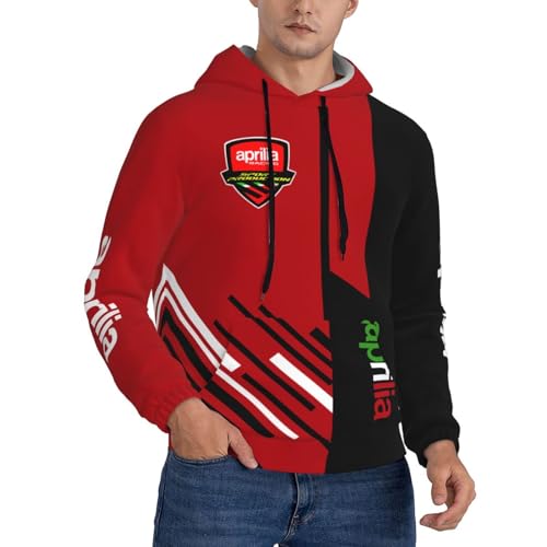 BIYEH Italienischer Motorrad-Rennsport-Herren-Pullover mit Kapuze, Sweatshirt, langärmelig, modisch, athletisch, mit Tasche,, JB-4, L von BIYEH