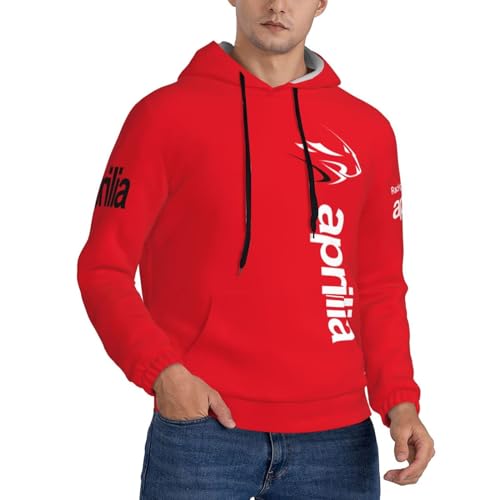 BIYEH Italienischer Motorrad-Rennsport-Herren-Pullover mit Kapuze, Sweatshirt, langärmelig, modisch, athletisch, mit Tasche,, Jb-15, L von BIYEH