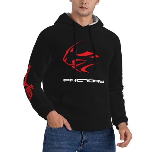 BIYEH Italienischer Motorrad-Rennsport-Herren-Pullover mit Kapuze, Sweatshirt, langärmelig, modisch, athletisch, mit Tasche,, Jb-5, XL von BIYEH