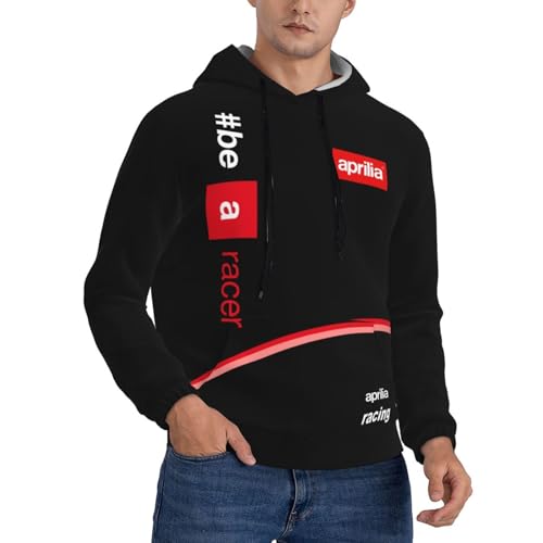 BIYEH Italienischer Motorrad-Rennsport-Herren-Pullover mit Kapuze, Sweatshirt, langärmelig, modisch, athletisch, mit Tasche,, Jb-8, L von BIYEH