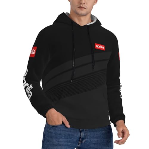 BIYEH Italienischer Motorrad-Rennsport-Herren-Pullover mit Kapuze, Sweatshirt, langärmelig, modisch, athletisch, mit Tasche,, Jb-9, S von BIYEH