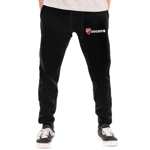 BIYEH Monster Superbike Motorrad Racing Herren Fleece Sweatpants & Jogger Casual Trainingshose Slim Fit Jogging mit Taschen Sporthose, Ducati-10, 31-35 von BIYEH