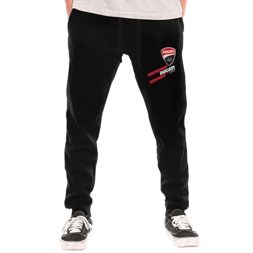 BIYEH Monster Superbike Motorrad Racing Herren Fleece Sweatpants & Jogger Casual Trainingshose Slim Fit Jogging mit Taschen Sporthose, Ducati-11, 34-37 von BIYEH