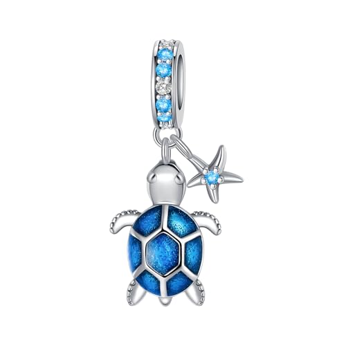 BIZK Schildkröte Seestern Charm Anhänger für Armband 925 Sterling Silber Charm Bead Pendant für Europäische Armbänder und Halsketten BIZK Schildkröte Seestern Charm Anhänger für Armband 925 Sterling Silber Charm Bead Pendant für Europäische Armbänder und Halsketten von BIZK