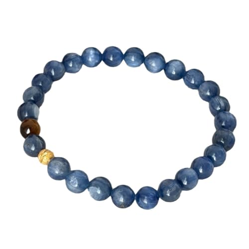 BIZTTLOG Leichtes luxuriöses Armband aus blauem Tigerauge-Kristall, natürlicher stapelbarer Perlenschmuck, geeignet for den täglichen Gebrauch, Stretch-Armband for Frauen(Bluea) von BIZTTLOG